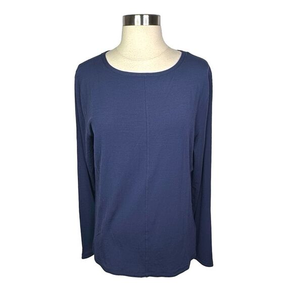 allbirds Natural Flow Studio Long Sleeve - Size Small - True Navy - Picture 2 of 6